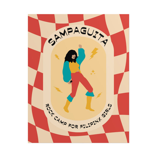 Sampaguita Rock Camp - Red Wavy Checker Rolled Posters
